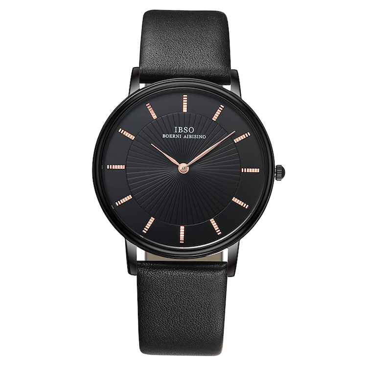 Amazon.com: IBSO Men Watches 7MM Ultra-Thin Rectangle Dial Watch Classic  Quartz Wristwatch (2232B Black) : Clothing, Shoes & Jewelry