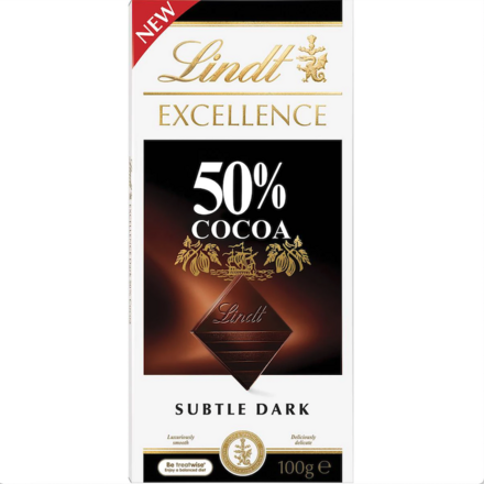 Lindt Excellence 50% Cocoa Subtle Dark Chocolate 100g