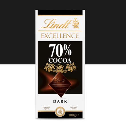 Lindt Excellence 70% Cocoa Dark Chocolate 100g