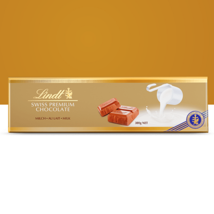 Lindt Gold Block Milk Swiss Premium Chocolate 300g