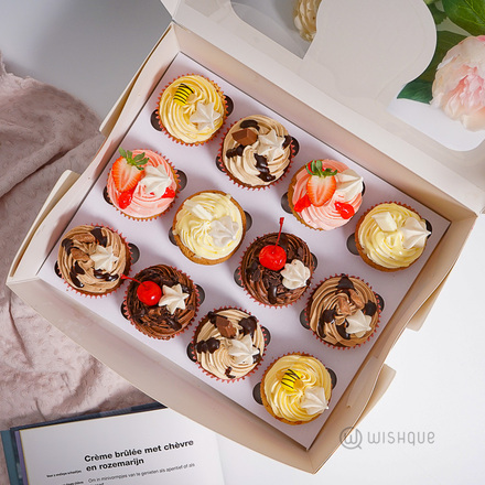 Flavours of the Forest Assorted Cupcake Box of 12