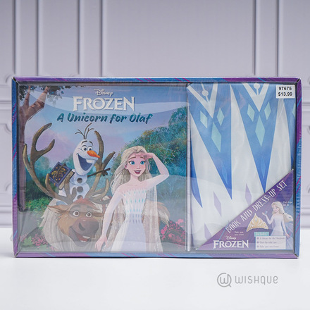 Disney Frozen A Unicorn For Olaf Book And Dress Up Set