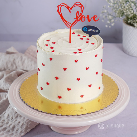 Love Hearts Redvelvet Cake