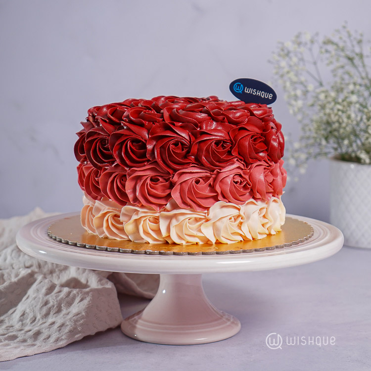 Buy Elegant 2-Tiered Rosette Cake| Online Cake Delivery - CakeBee