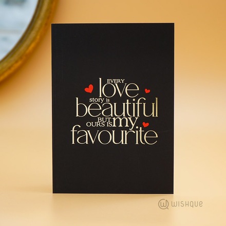 Gold Foil Love Story Greeting Card