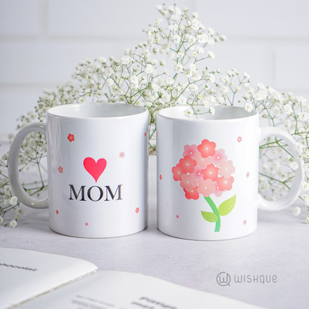 Love For Mom Floral Printed Mug