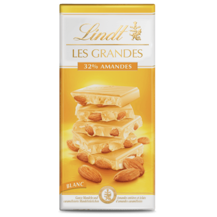 Lindt LES GRANDES White Almond 150g