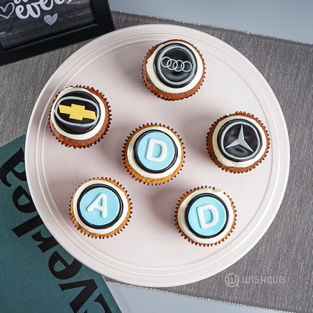 Car-Loving Dads Cupcake Box of 6