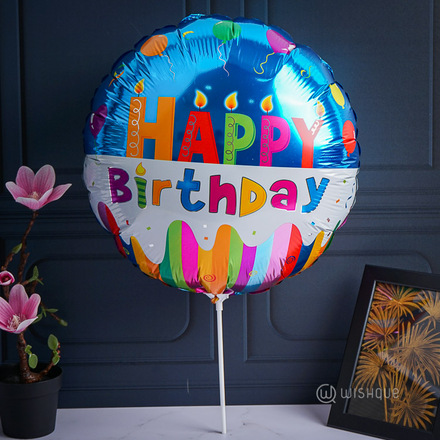 Happy Birthday Foil Balloon - Rainbow