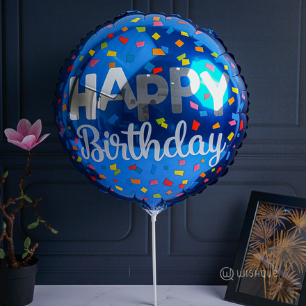 Happy Birthday Deluxe Foil Balloon - Black