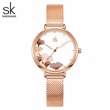 SK SHENGKE Women's Fashion Casual Dress Watch -  Rose Gold K0139L01