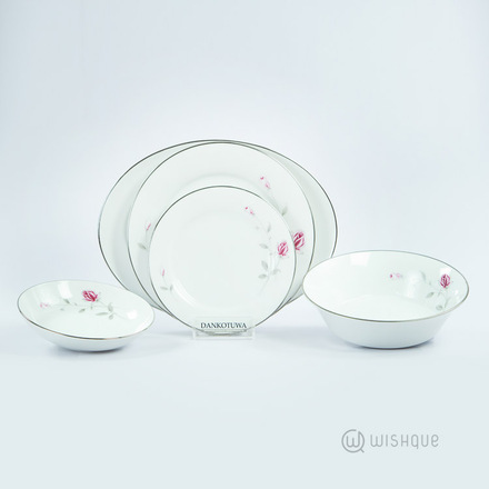 Lasting Rose 21 Pcs Dankotuwa Porcelain Tea Set