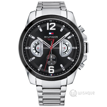 Tommy Hilfiger Men’s Quartz Stainless Steel Black Dial Watch 1791472