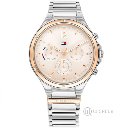 Tommy Hilfiger Silver-Rose Gold Steel Ladies Multi-function Watch - 1782279