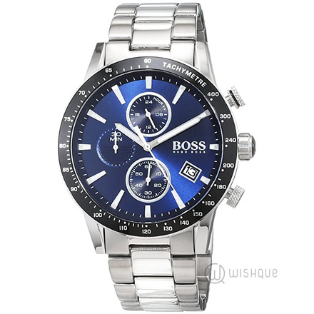 Hugo Boss Men’s Chronograph Quartz Stainless Steel Blue Dial Watch 1513510